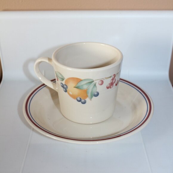 Corelle Abundance Fruit Coffee Cup Set of 6 Saucers - Picture 2 of 4